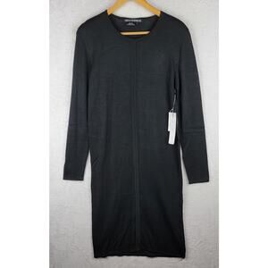 Nina Patrick M 100% Silk Sweater Dress Midi Pullover Long Sleeve Elegant Career